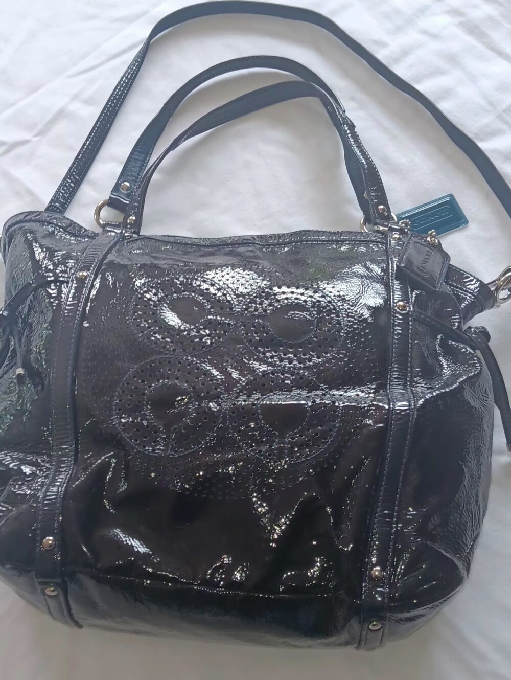 Coach Audrey Andie Clinched Tote - Black
